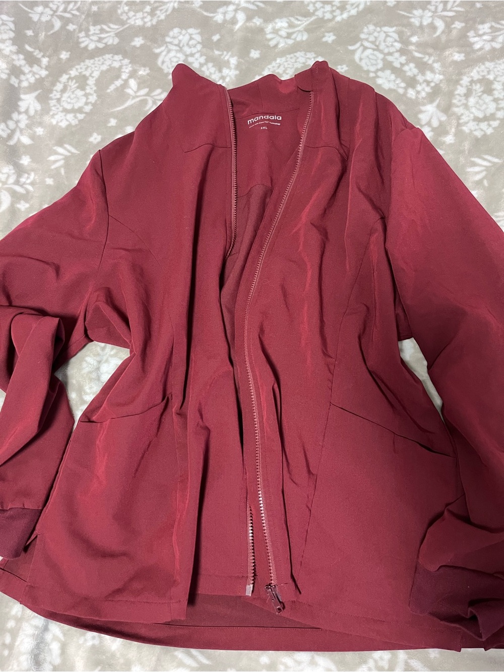 Mandala Women's Zip-Front Red Jacket
